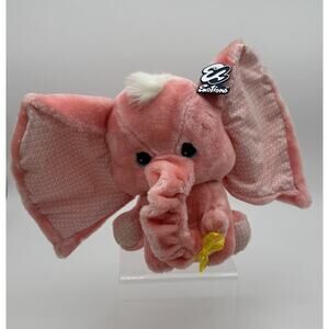 Mattel Emotions Pink Elephant Vintage 1983 Plush 6.25” tall Stuffed Animal Tag